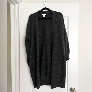 H&M long grey cardigan, size XS